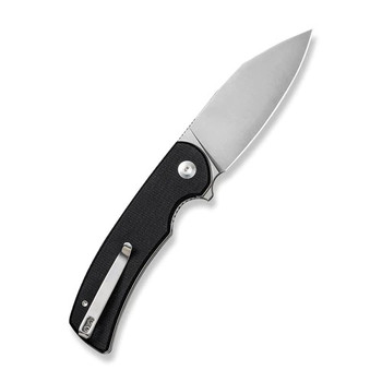 Sencut Omniform Folding Knife Black Canvas Micarta Handle 9Cr18MoV Drop Point Plain Edge Satin Finish S23064-2 Sencut Omniform Folding Knife Black Canvas Micarta Handle 9Cr18MoV Drop Point Plain Edge Satin Finish S23064-2