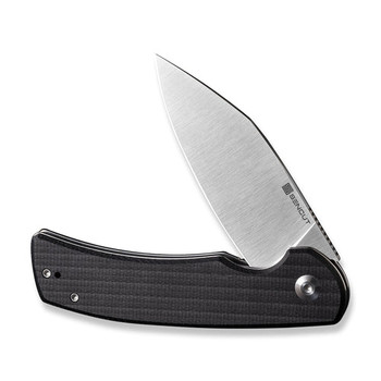 Sencut Omniform Folding Knife Black Canvas Micarta Handle 9Cr18MoV Drop Point Plain Edge Satin Finish S23064-2 Sencut Omniform Folding Knife Black Canvas Micarta Handle 9Cr18MoV Drop Point Plain Edge Satin Finish S23064-2