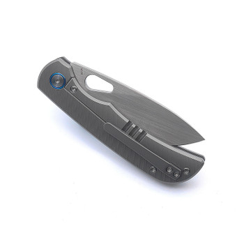 Miguron Moyarl Folding Knife Dark Grey Titanium Handle M390 Drop Point Plain Edge MGR-621DG