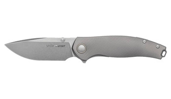 Viper Vale Folding Knife Titanium Handle Magnacut Plain Edge Stonewash Finish V6006Ti