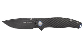 Viper Vale Folding Knife Dark Stonewash Titanium Handle Magnacut Plain Edge Dark Stonewash Finish V6007DTBL
