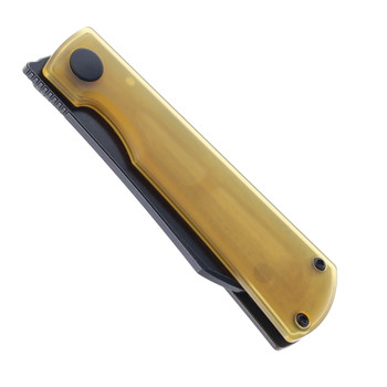 Bestech Bruv Folding Knife Bronze Black Titanium/Ultem Handle M390 Plain Edge Black Stonewash Finish BT2401C Bestech Bruv Folding Knife Bronze Black Titanium/Ultem Handle M390 Plain Edge Black Stonewash Finish BT2401C