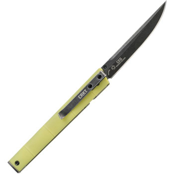 CRKT CEO Linerlock Folding Knife Yellow GRN Handle 8Cr13MoV Plain Edge Black Stonewash Finish 7096YGK CRKT CEO Linerlock Folding Knife Yellow GRN Handle 8Cr13MoV Plain Edge Black Stonewash Finish 7096YGK