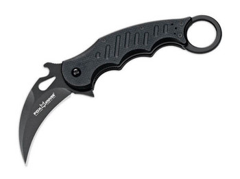 Fox Folding Knife Karambit Black G10 Handle N690 Plain Black Blade 479