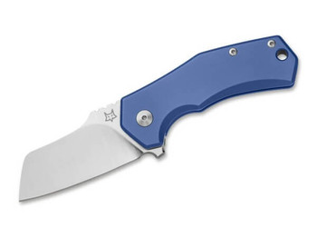 Fox Italico Folding Knife Blue Titanium Handle M390 Plain Edge 01FX897