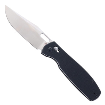CJRB Prado Folding Knife Black G10 Handle AR-RPM9 Plain Edge Satin Finish J1936-BK
