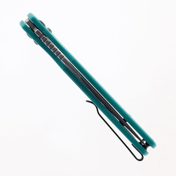 Artisan Cutlery Prado Folding Knife Aqua Green G10 Handle AR-RPM9 Plain Edge Satin Finish J1936-AG