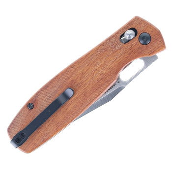 Artisan Cutlery Prado Folding Knife Wood Handle AR-RPM9 Plain Edge Satin Finish J1936-WD