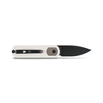 Vosteed Corgi Pup Folding Knife White G10 Handle 14C28N Drop Point Plain Edge Black Stonewash Finish A0718 Vosteed Corgi Pup Folding Knife White G10 Handle 14C28N Drop Point Plain Edge Black Stonewash Finish A0718