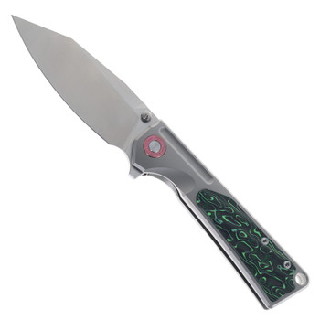 Two Sun Snake Shadow Folding Knife Carbon Fiber Titanium Handle M390 Plain Edge TS510