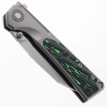 Two Sun Snake Shadow Folding Knife Carbon Fiber Titanium Handle M390 Plain Edge TS510