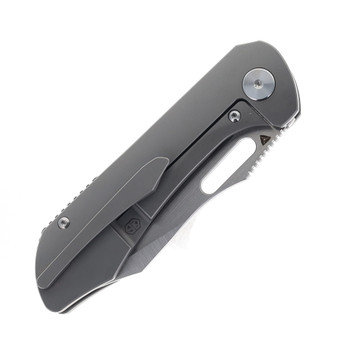 Tuya Shocker Folding Knife Gray Handle 20CV Plain Edge 1731-A