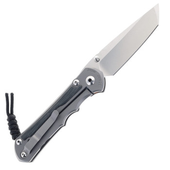 Chris Reeve Large Inkosi Folding Knife Glass Blasted Titanium Handle w/ Black Micarta Inlay Magnacut Tanto Plain Edge LIN-1032