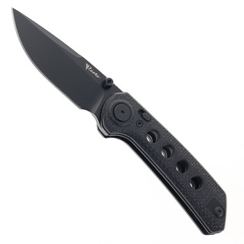 Reate PL-XT Folding Knife Black Micarta Handle Nitro-V Plain Edge Black PVD Finish