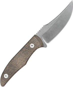 Case Cutlery Fixed Blade Knife Green Canvas Micarta Handle Nitro-V Clip Point Plain Edge 76935