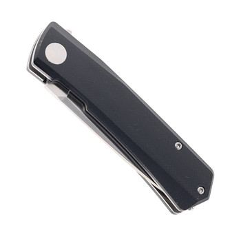 Cobratec Serpent Linerlock Folding Knife Black G10 Handle D2 Plain Edge Satin Finish CBTSRPBLK