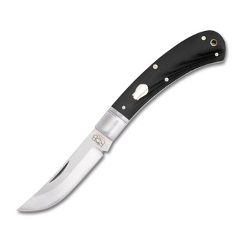 Rosecraft Little Riverbend Skinner Folding Knife Black Micarta Handle D2 Plain Edge RCT001-BM