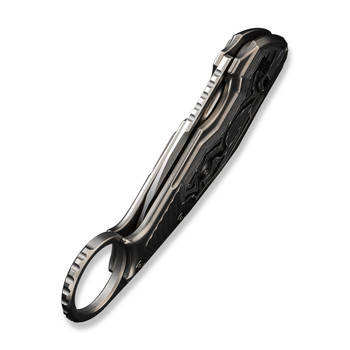 WE Yardbird Folding Knife Gray/Black/White Titanium/ Aluminum Foil Carbon Fiber Handle 20CV Wharncliffe Plain Edge Hand Rubbed Satin Finish WE22021-3 WE Yardbird Folding Knife Gray/Black/White Titanium/ Aluminum Foil Carbon Fiber Handle 20CV Wharncliffe Plain Edge Hand Rubbed Satin Finish WE22021-3