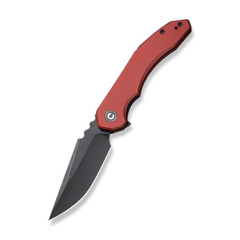 Civivi Bluetick Folding Knife Burgundy G10 Handle 14C28N Drop Point Plain Edge Black Stonewash Finish C23050-2
