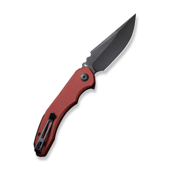 Civivi Bluetick Folding Knife Burgundy G10 Handle 14C28N Drop Point Plain Edge Black Stonewash Finish C23050-2