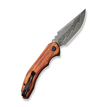 Civivi Bluetick Folding Knife Guibourtia Wood Handle 14C28N Drop Point Plain Edge Black Stonewash Finish C23050-DS1