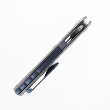 Maxace Orion Folding Knife Gray Titanium Handle Magnacut Plain Edge M23A