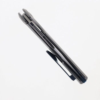 Maxace Orion Folding Knife Gray Titanium Handle Magnacut Plain Edge M23A