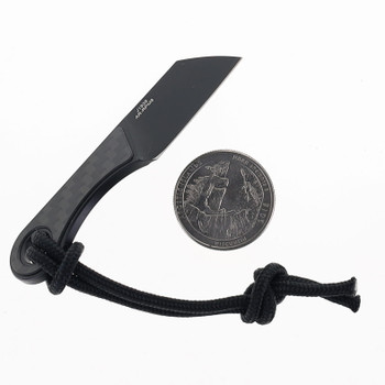 CJRB Chip Fixed Blade Knife Carbon Fiber Handle AR-RPM9 Plain Black Blade J1939-BCF