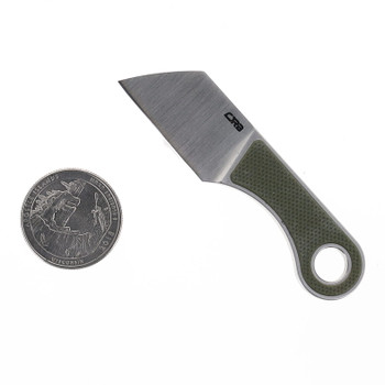 CJRB Chip Fixed Blade Knife Green G10 Handle AR-RPM9 Plain Edge