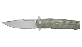 (Lock Issues) Open Box/Returned Viper Keeper2 CG Folding Knife Green Canvas Handle Elmax Plain Edge Stonewash Finish 6000CG