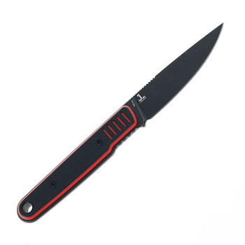 Kubey JL Fixed Blade Knife Red/Black G10 Handle 14C28N Drop Point Plain Edge Blackwash Finish KU356A Kubey JL Fixed Blade Knife Red/Black G10 Handle 14C28N Drop Point Plain Edge Blackwash Finish KU356A