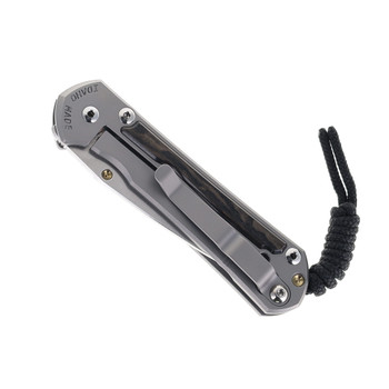 Left Handed Chris Reeve Small Sebenza Pocket Knife Bog Oak Inlay Titanium Handle Polished Magnacut Blade S31-1137