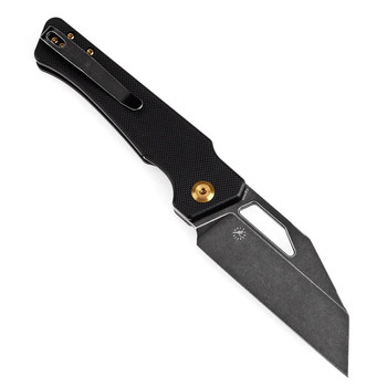 Kansept Egress Folding Knife Black G10 Handle 14C28N Plain Edge Black Stonewash Finish T1033A1
