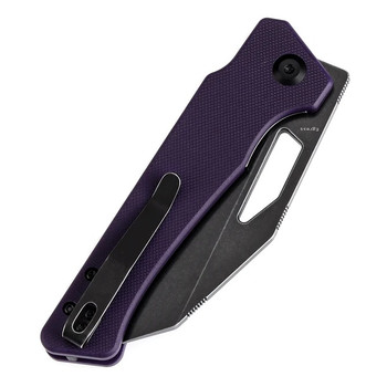 Kansept Egress Folding Knife Purple G10 Handle 14C28N Plain Edge Black Stonewash Finish T1033A3