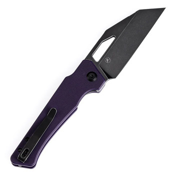 Kansept Egress Folding Knife Purple G10 Handle 14C28N Plain Edge Black Stonewash Finish T1033A3