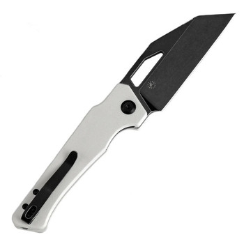Kansept Egress Folding Knife White G10 Handle 14C28N Plain Edge Black Stonewash Finish T1033A4