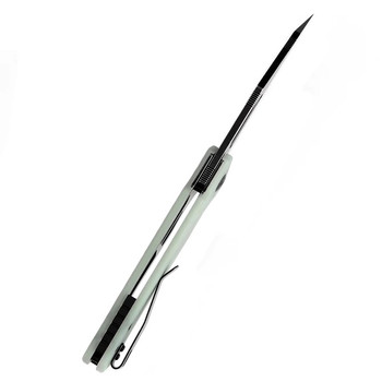 Kansept Egress Folding Knife Jade G10 Handle 14C28N Plain Edge Black Stonewash Finish T1033A6