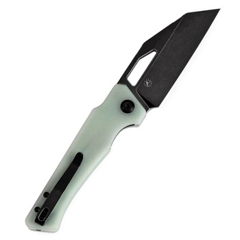 Kansept Egress Folding Knife Jade G10 Handle 14C28N Plain Edge Black Stonewash Finish T1033A6