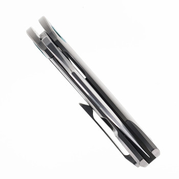 TwoSun Folding Knife Titanium Handle 14C28N Plain Edge TS230