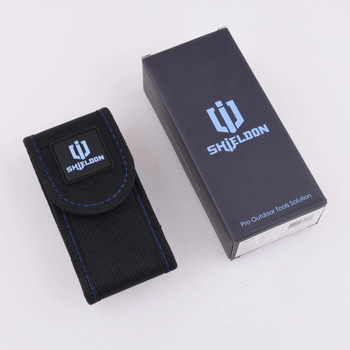 Discontinued Shieldon Folding Knife Orange G10 Handle D2 Harpoon Point Plain Edge Black Stonewash Finish 7070G2