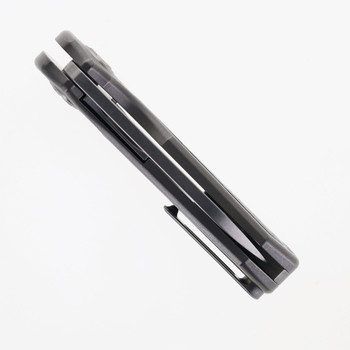 TwoSun Folding Knife Carbon Fiber/Titanium Handle M390 Plain Edge TS319-M390-CF