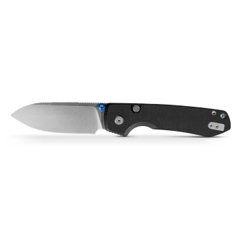 Vosteed Raccoon 2.0 Top Liner Lock Folding Knife Black Micarta Handle 14C28N Drop Point Plain Edge Satin Finish A2903