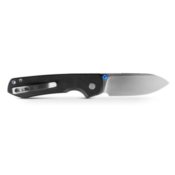 Vosteed Raccoon 2.0 Top Liner Lock Folding Knife Black Micarta Handle 14C28N Drop Point Plain Edge Satin Finish A2903