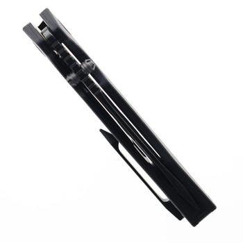 Petrified Fish Mocado Folding Knife Carbon Fiber/Black G10 Handle K110 Plain Edge Black Stonewash Finish P08-CDW