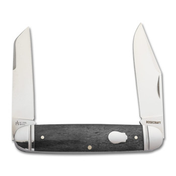 Rosecraft Briarpatch Jack Folding Knife Smoky Gray Bone Handle D2 Clip Point Plain Edge RCT012