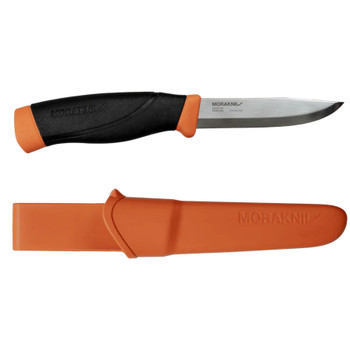 Mora Companion Heavy Duty Fixed Blade Knife Black Polymer Handle Swedish Stainless Steel Plain Edge 13158