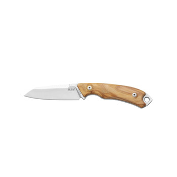 MKM Tango 2 Fixed Blade Knife Olive Wood Handle Magnacut Lambsfoot Plain Edge PT2-O