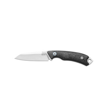 MKM Tango 2 Fixed Blade Knife Marble Carbon Fiber Handle Magnacut Lambsfoot Plain Edge Satin Finish PT2-CF