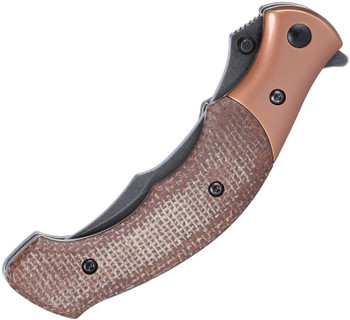 CRKT Ritual Compact Linerlock Folding Knife Brown Micarta Handle 12C27 7465