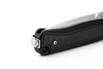 Lion Steel Skinny Folding Knife Black Aluminum Handle Magnacut Plain Edge SK01A-BS